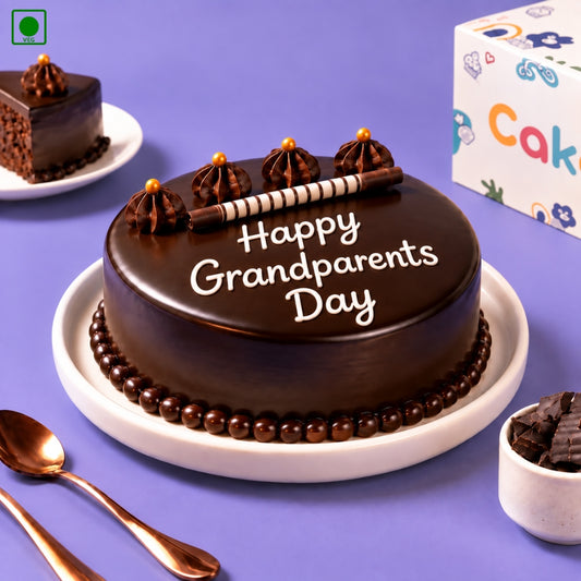 Chocolate Grandparents Day Cake - Gurgaon, Delhi & Noida