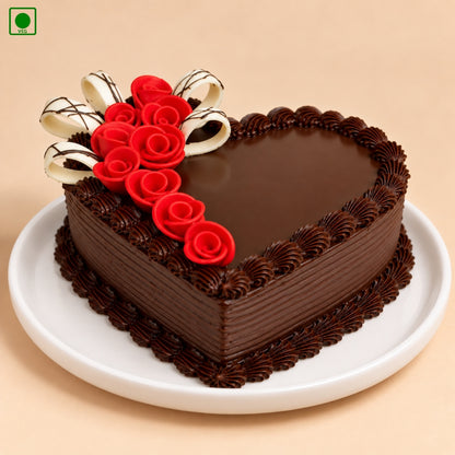 Chocolate Love Heart Cake - Gurgaon, Delhi & Noida