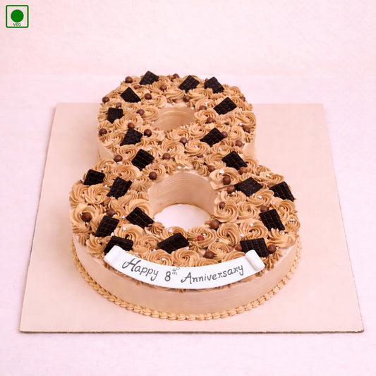 Chocolate Rosette Number Cake - Gurgaon & Delhi NCR | Cakofy