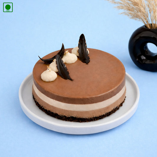 Chocolate Mousse Trio Cake – Gurgaon & Delhi NCR | Cakofy