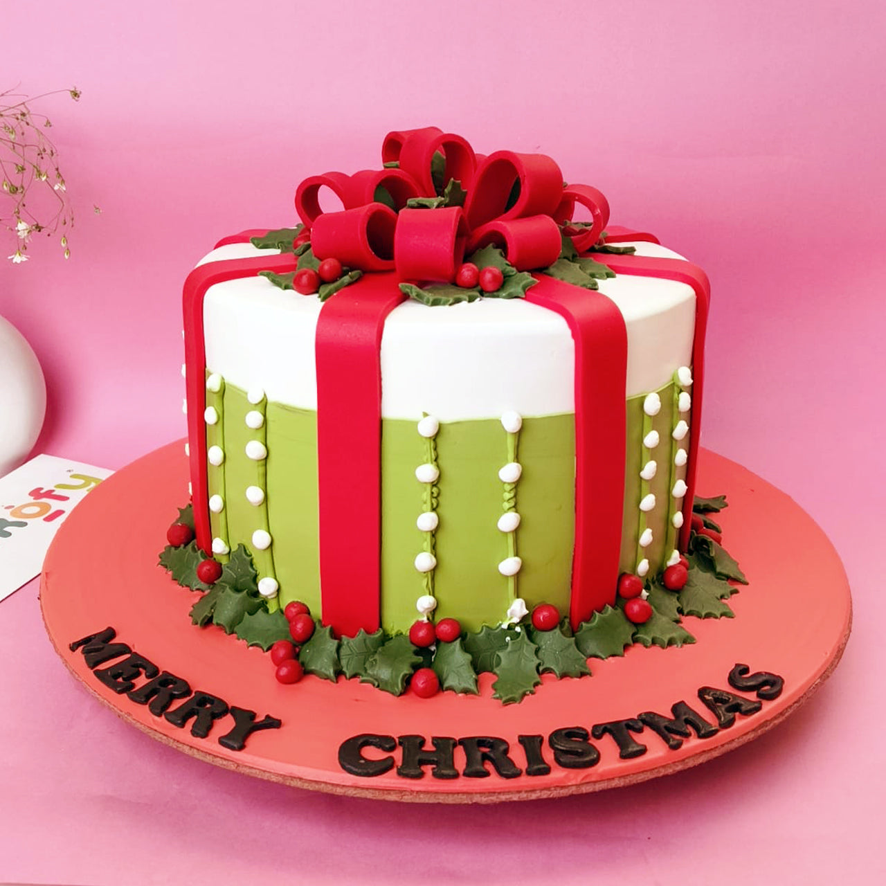 Christmas Gift Box cake - Gurgaon & Delhi NCR | Cakofy