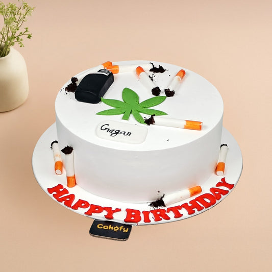 Cigarette Marijuana Theme Cake