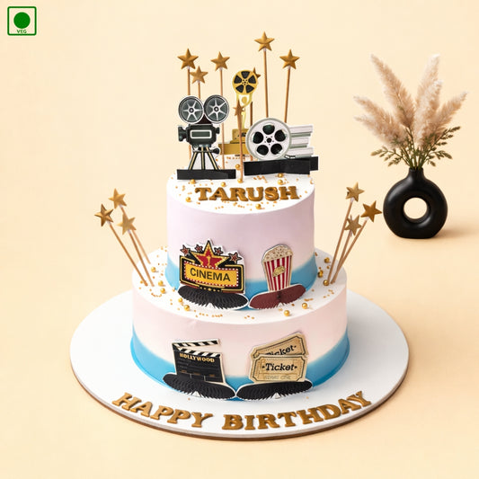 Cinema Lover Two Tier Cake - Gurgaon & Delhi NCR | Cakofy