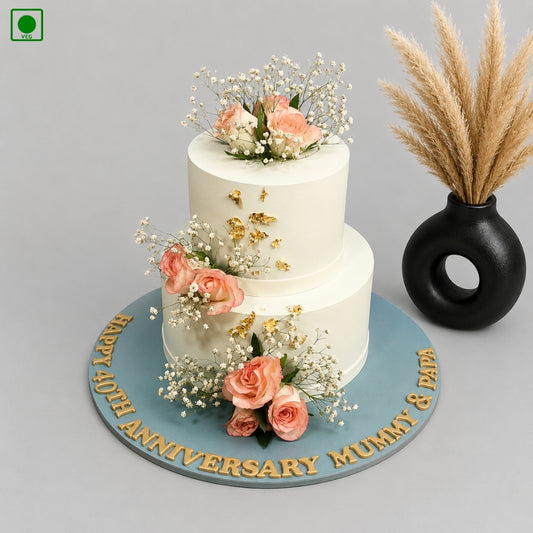 Classic Anniversary Roses Cake - Gurgaon, Delhi & Noida