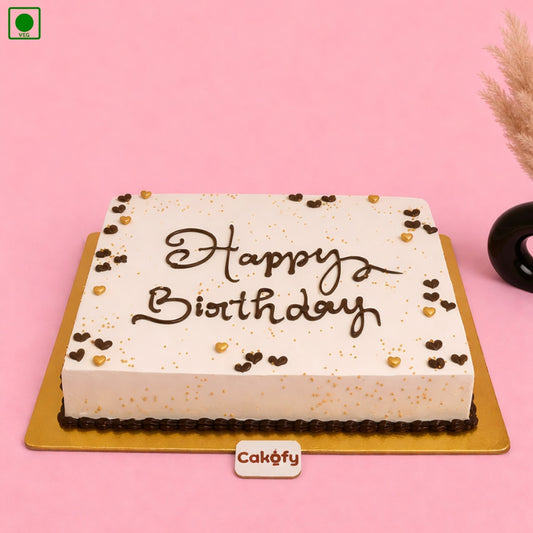 Classic Square Birthday Cake - Gurgaon & Delhi NCR | Cakofy