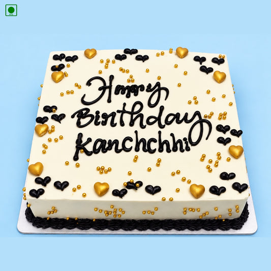 Classic Square Birthday Cake - Gurgaon, Delhi & Noida