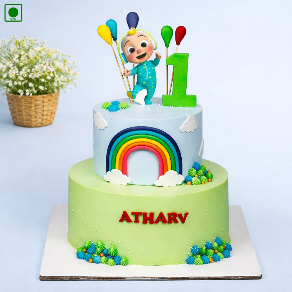 Cocomelon 2 Tier Cake - Gurgaon & Delhi NCR | Cakofy