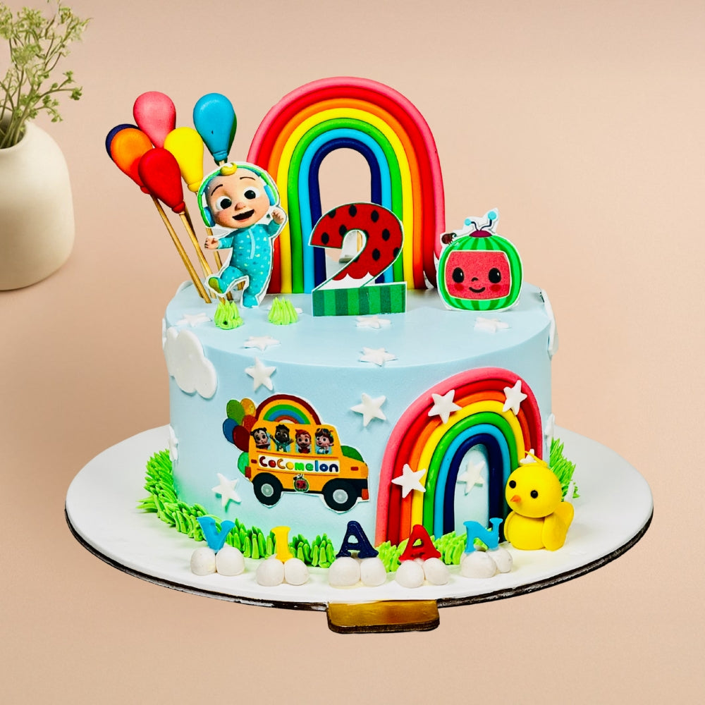 Cocomelon Rainbow Cake