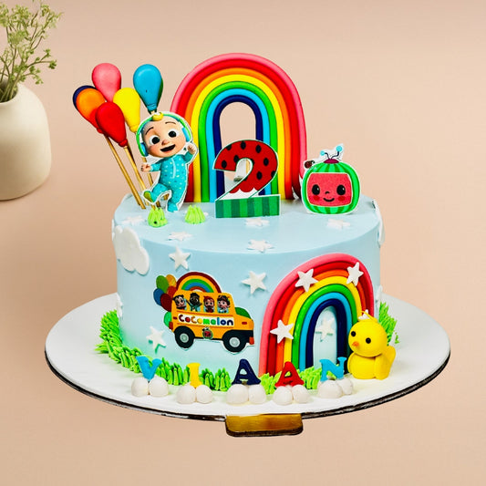 Cocomelon Rainbow Cake