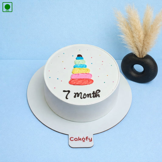 Colorful Baby Growth Cake – Gurgaon & Delhi NCR | Cakofy
