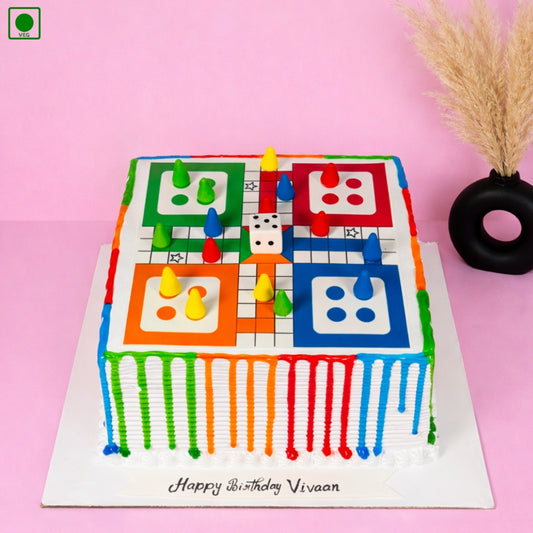Colorful Ludo Drip Cake - Gurgaon & Delhi NCR | Cakofy