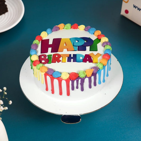 Colorful Birthday Poster Cake Gurgaon & Delhi NCR | Cakofy
