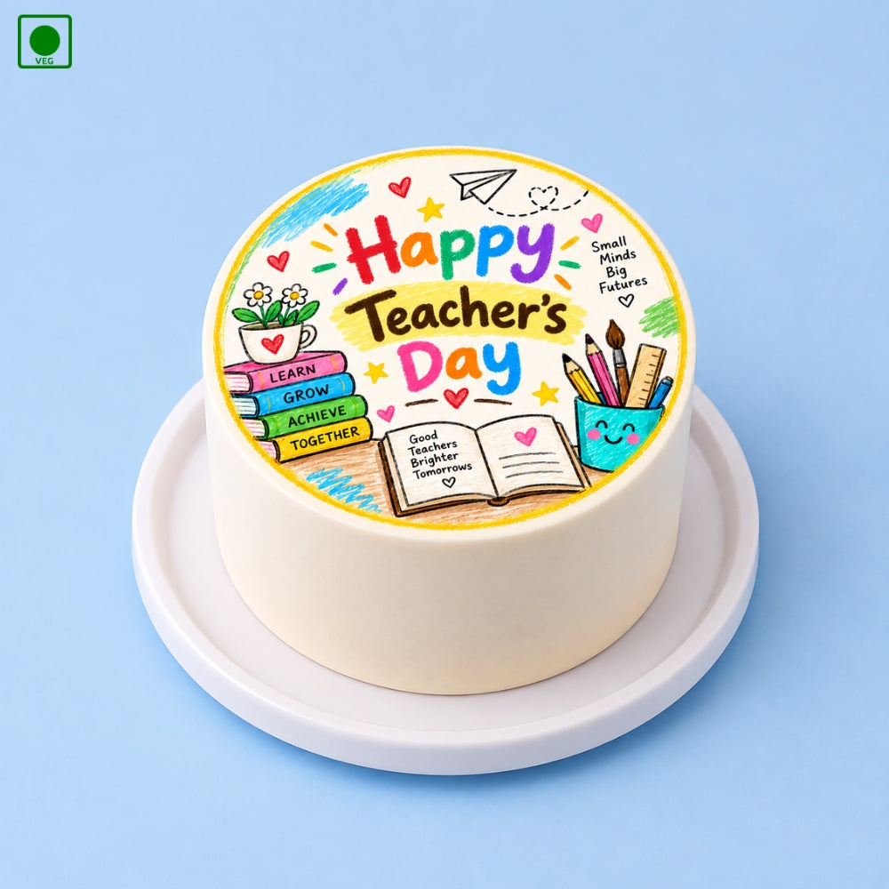 Colourful Teacher’s Day Bento Cake – Gurgaon, Delhi & Noida