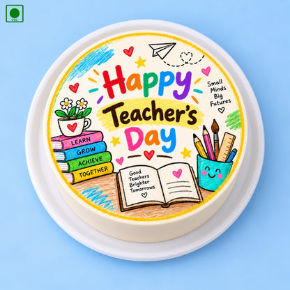 Colourful Teacher’s Day Bento Cake – Gurgaon, Delhi & Noida