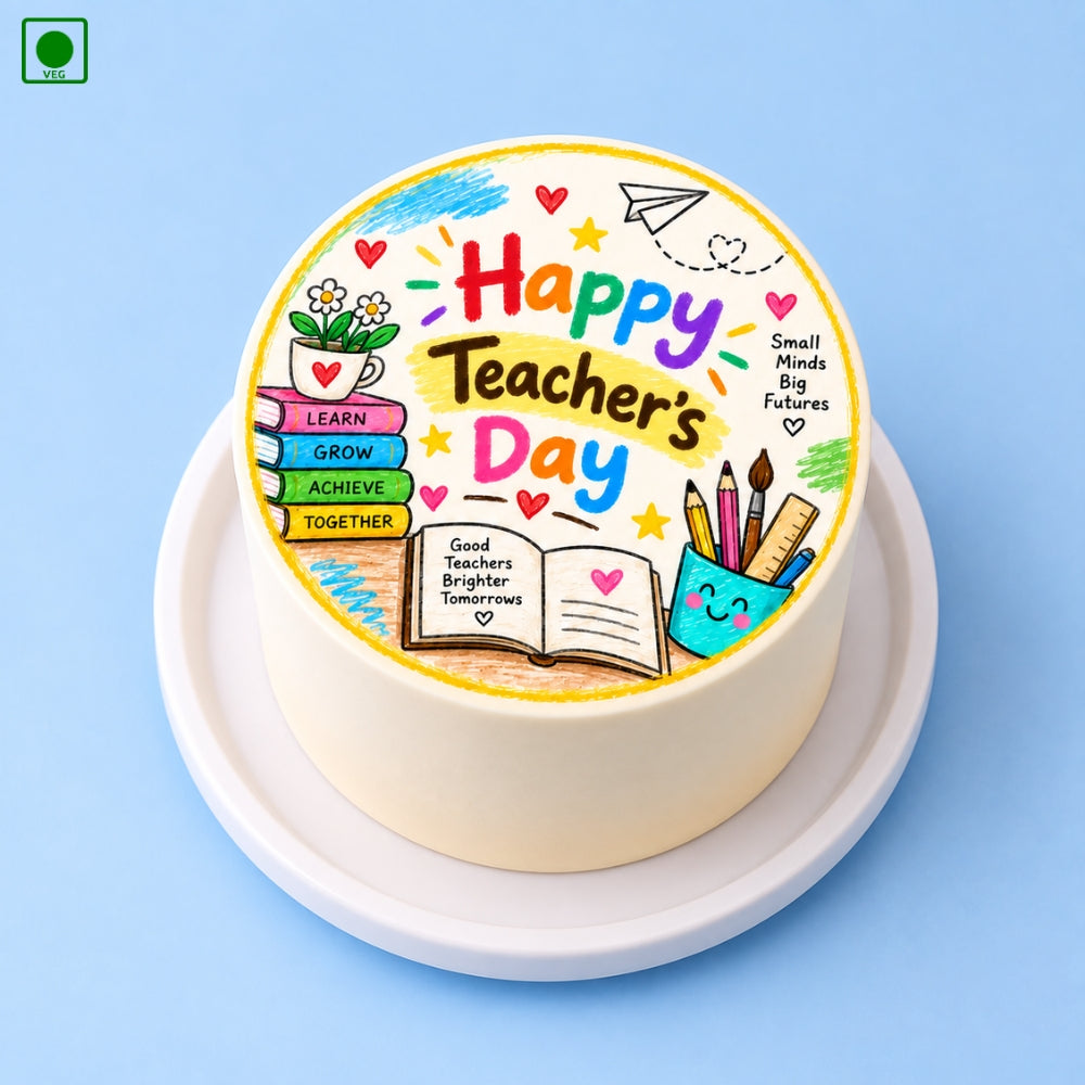 Colourful Teacher’s Day Bento Cake – Gurgaon, Delhi & Noida