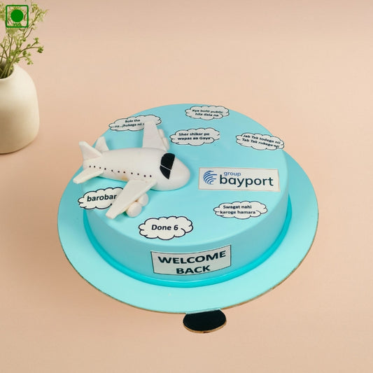 Corporate Airplane Theme Cake – Gurgaon & Delhi NCR | Cakofy
