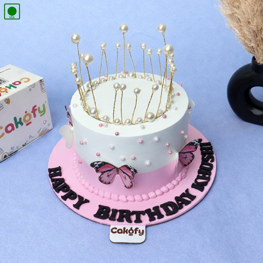Crown Butterfly Cake - Gurgaon & Delhi NCR | Cakofy
