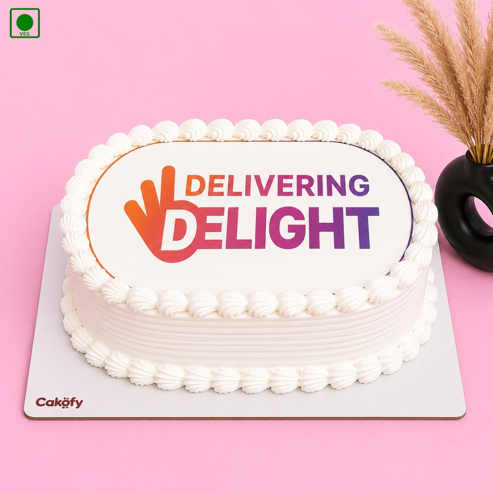 Custom Logo Corporate Cake - Gurgaon, Delhi & Noida