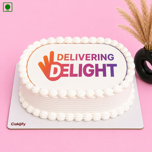Custom Logo Corporate Cake - Gurgaon, Delhi & Noida