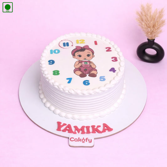 Cute Baby Clock Theme Cake – Gurgaon & Delhi NCR | Cakofy