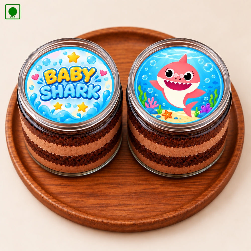 Cute Baby Shark Jar Cake - Gurgaon, Delhi & Noida