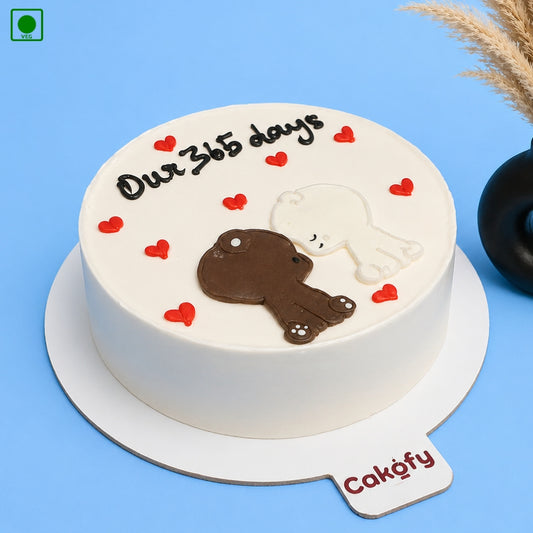 Cute Couple Puppy Cake - Gurgaon & Delhi NCR | Cakofy