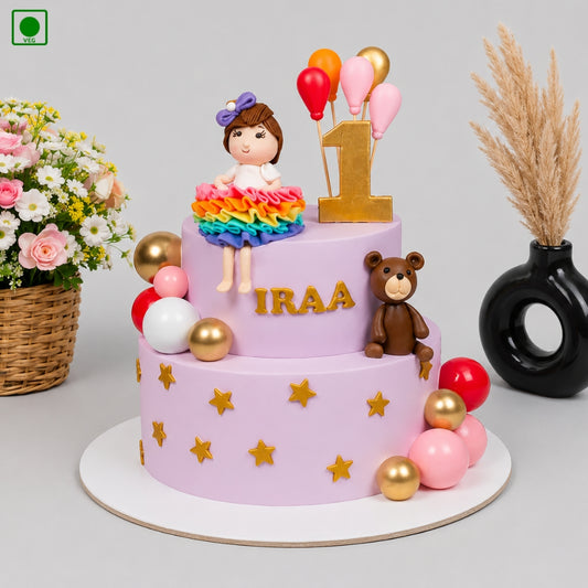 Cute Doll & Teddy Theme Cake – Gurgaon, Delhi & Noida