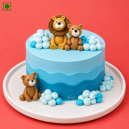 Cute Jungle Safari Animals Cake – Gurgaon, Delhi & Noida