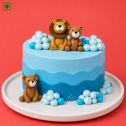 Cute Jungle Safari Animals Cake – Gurgaon, Delhi & Noida
