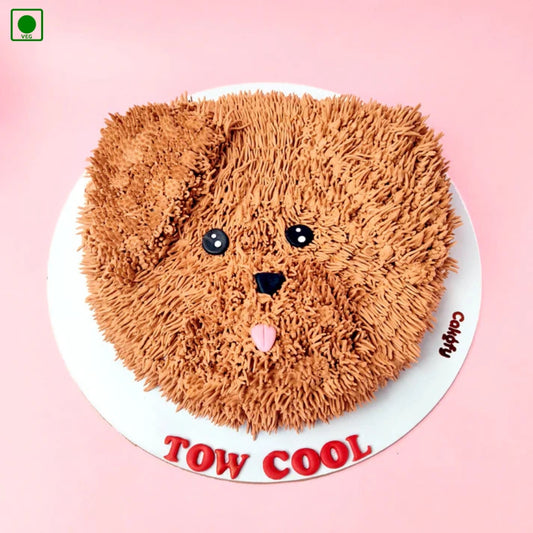 Cute Puppy Face Theme Cake - Gurgaon, Delhi & Noida