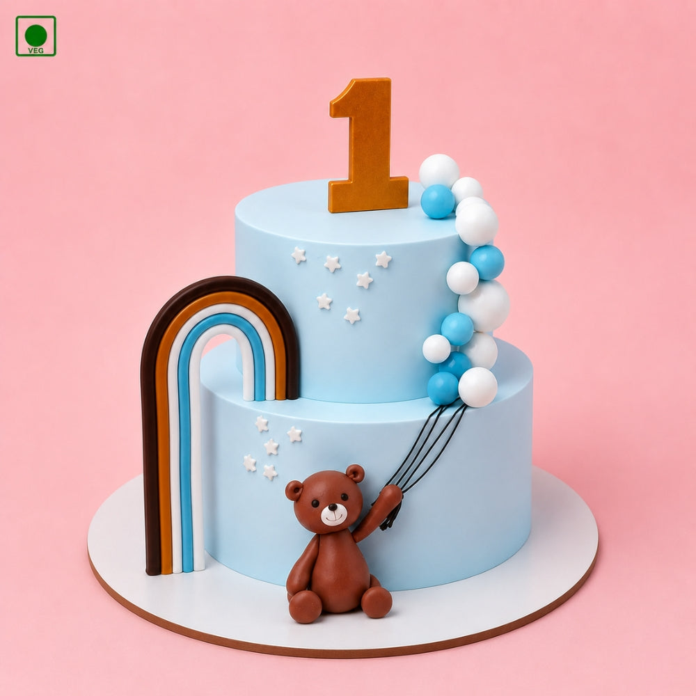 Cute Teddy Balloon Cake - Gurgaon, Delhi & Noida