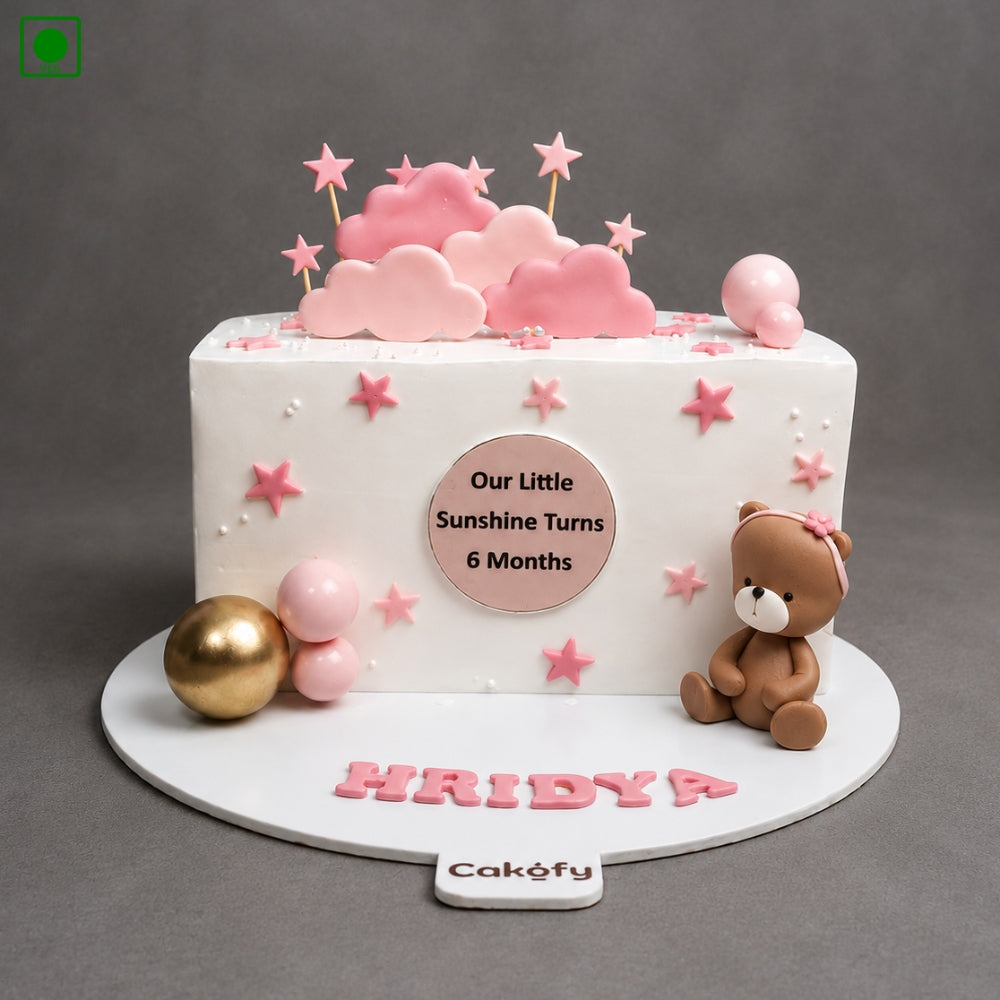 Cute Teddy Bear Baby Cake - Gurgaon, Delhi & Noida