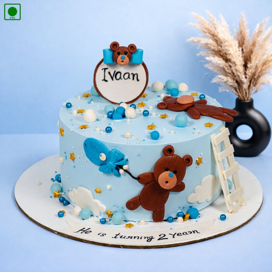 Cute Teddy Bear Balloon Cake - Gurgaon & Delhi NCR | Cakofyc