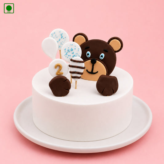 Cute Teddy Bear Cake - Gurgaon, Delhi & Noida