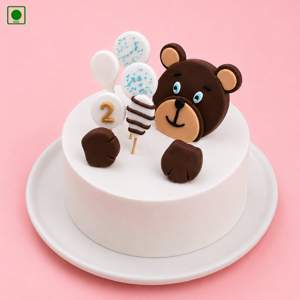 Cute Teddy Bear Cake - Gurgaon, Delhi & Noida