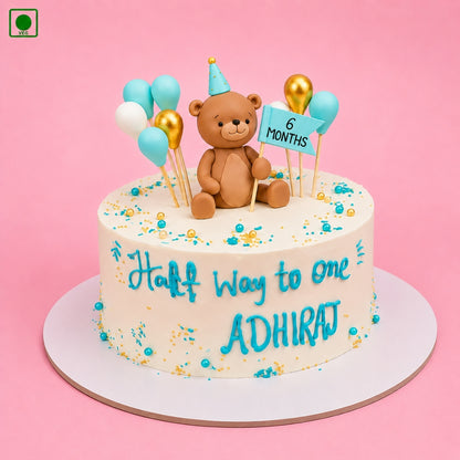 Cute Teddy Party Cake - Gurgaon, Delhi & Noida