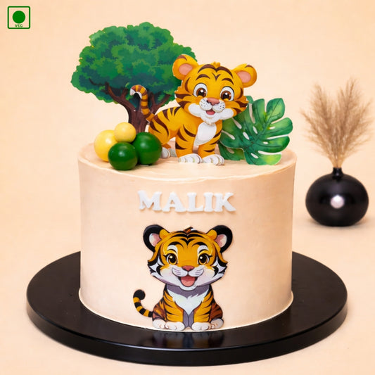 Cute Tiger Theme Cake - Gurgaon & Delhi NCR | Cakofy