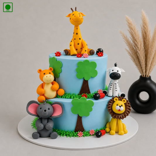 Cute Zoo Animals Cake - Gurgaon & Delhi NCR | Cakofy