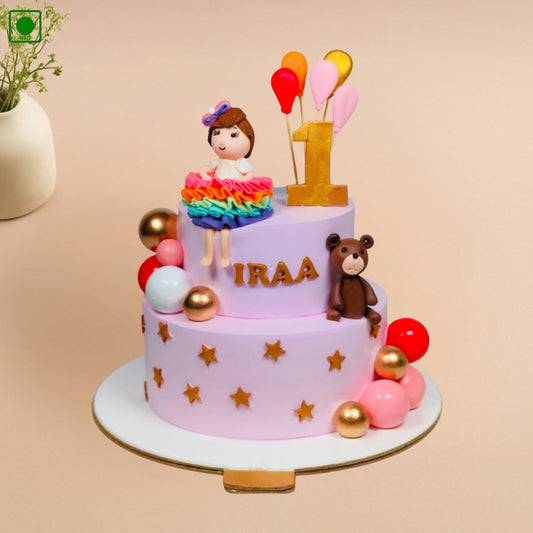 Cute Doll & Teddy Theme Cake – Gurgaon & Delhi NCR | Cakofy