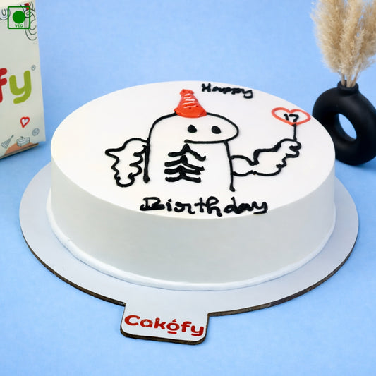 Cute Doodle Art Birthday Cake - Gurgaon & Delhi NCR | Cakofy
