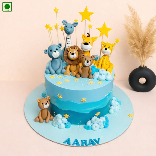 Cute Jungle Safari Animals Cake – Gurgaon & Delhi NCR | Cakofy