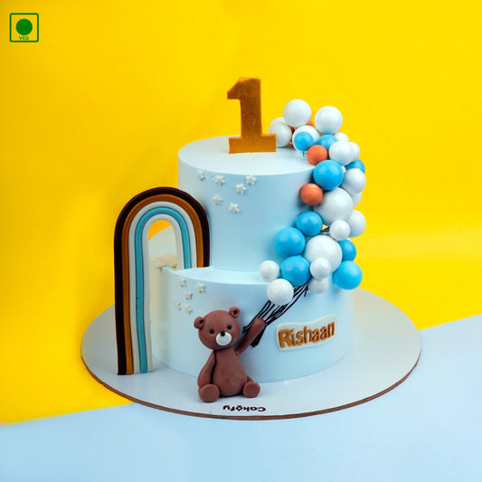 Cute Teddy Balloon Cake - Gurgaon & Delhi NCR | Cakofy