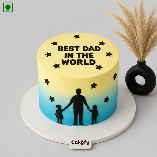 Dad’s Star Celebration Cake - Gurgaon & Delhi NCR | Cakofy