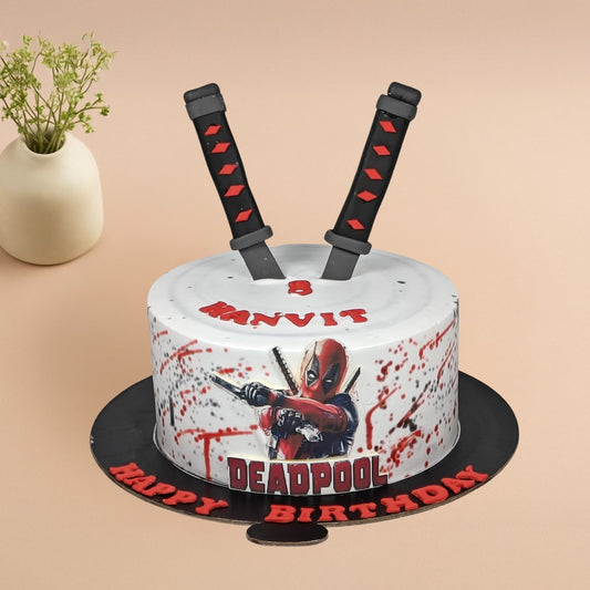 Deadpool Theme cake