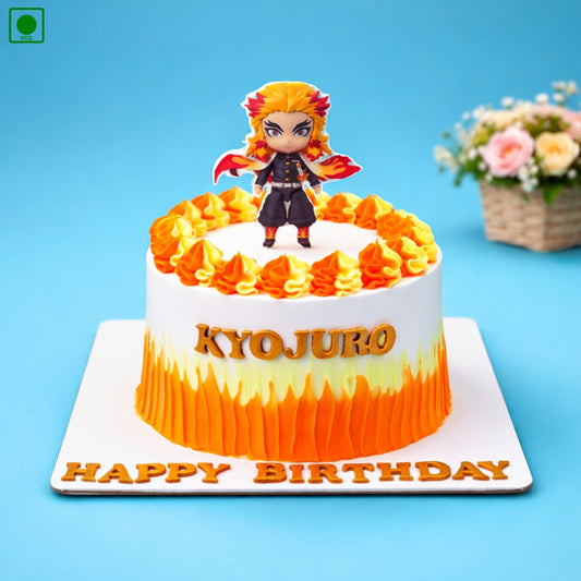 Demon Slayer Fire Cake - Gurgaon & Delhi NCR | Cakofy