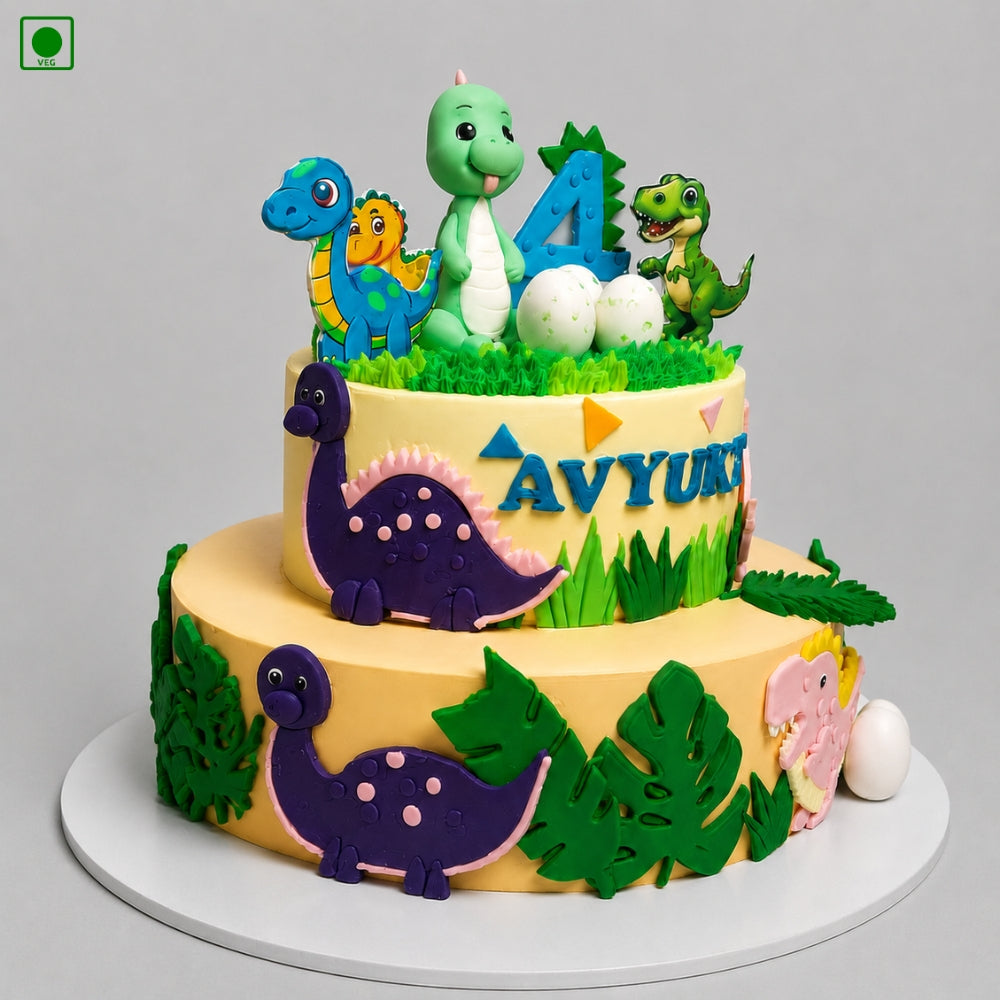 Dinosaur Adventure Theme Cake – Gurgaon, Delhi & Noida