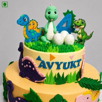 Dinosaur Adventure Theme Cake – Gurgaon, Delhi & Noida