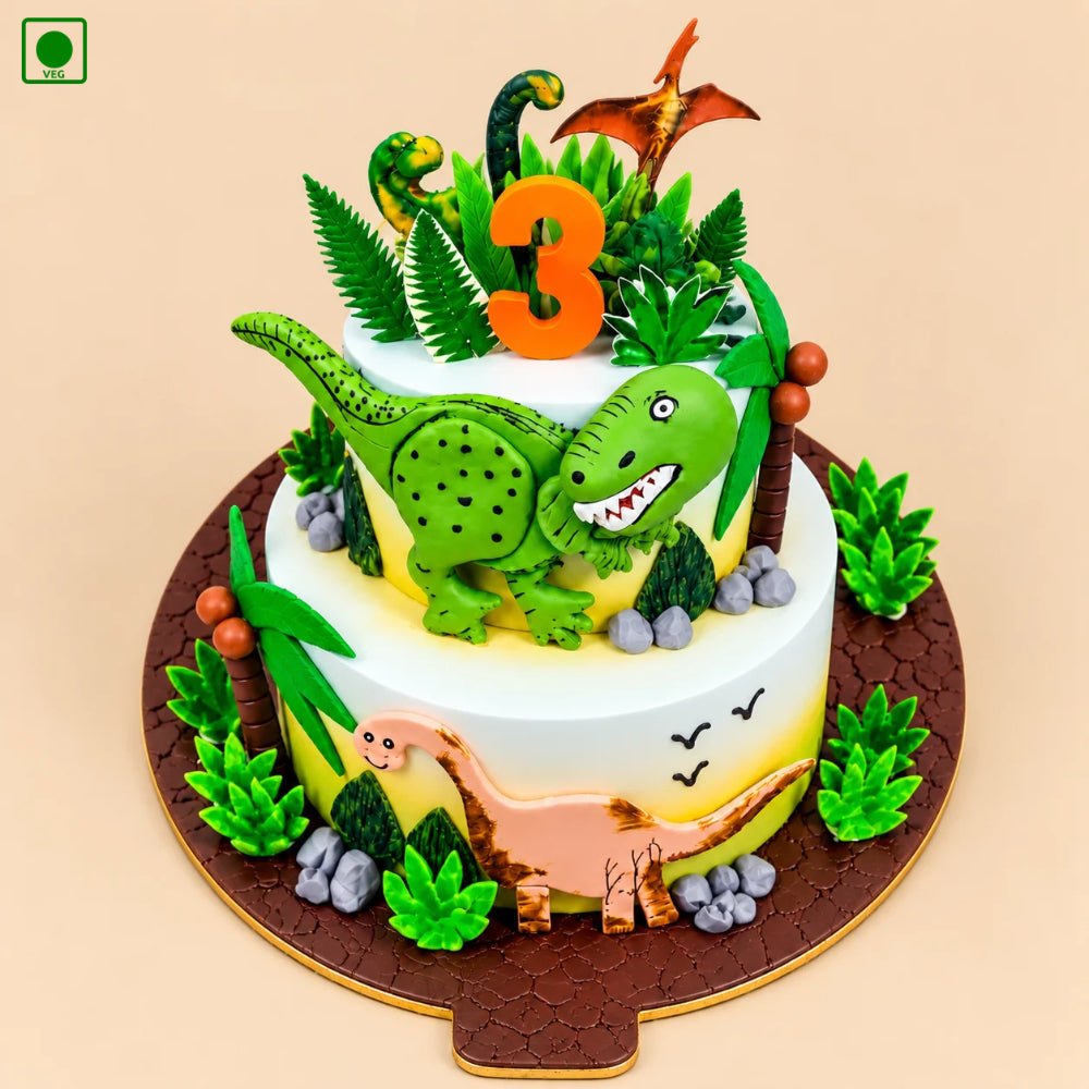 Dinosaurs Theme Cake