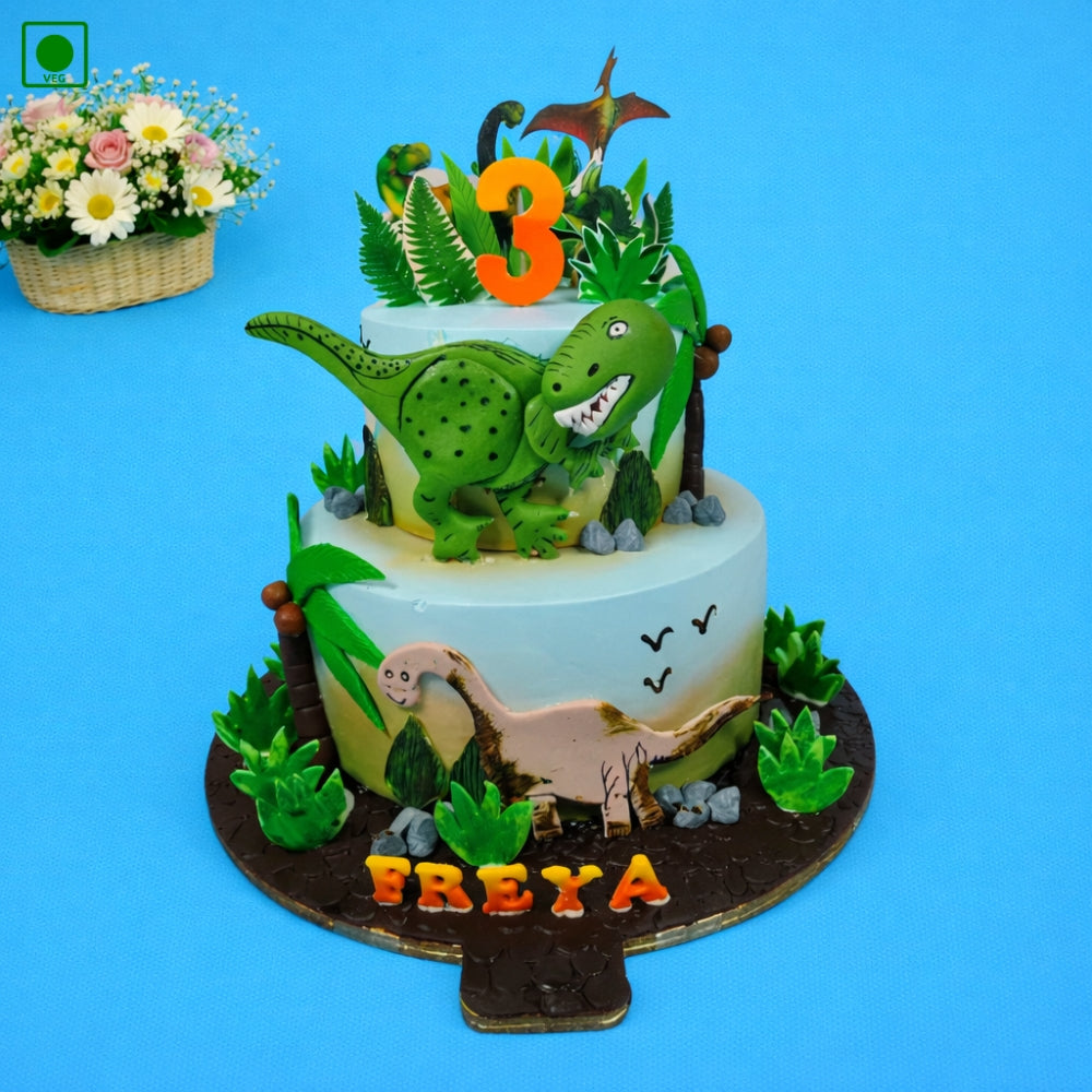 Dinosaurs Theme Cake – Gurgaon & Delhi NCR | Cakofy
