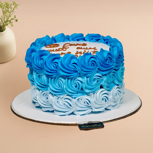 Blue Ombre Color Cake